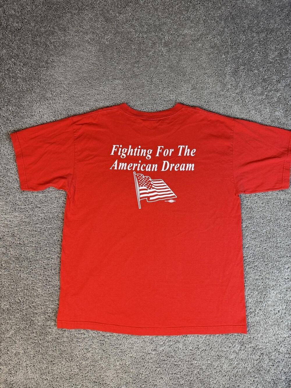 Vintage Local 7250 Union Made Shirt Mens 2XL Red Patriotic Union CWA Crew Neck